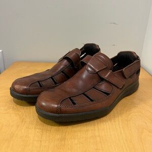 ECCO Brown Leather Fisherman Sandals Buckle shoes